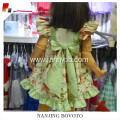 JannyBB sweet green floral printed apron dress